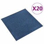 vidaXL Tapis 20 Pièces Bleu foncé 50 x 50 cm 100  Polypropylène
