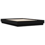 vidaXL Cadre de lit avec lumières LED noir 150x200 cm