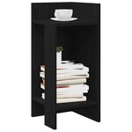 vidaXL Tables d'appoint 2 Pièces avec étagère noir 25 5x27x60 cm