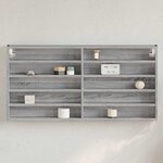 vidaXL Armoire à vitrine sonoma gris 100x8 5x50 cm bois d'ingénierie