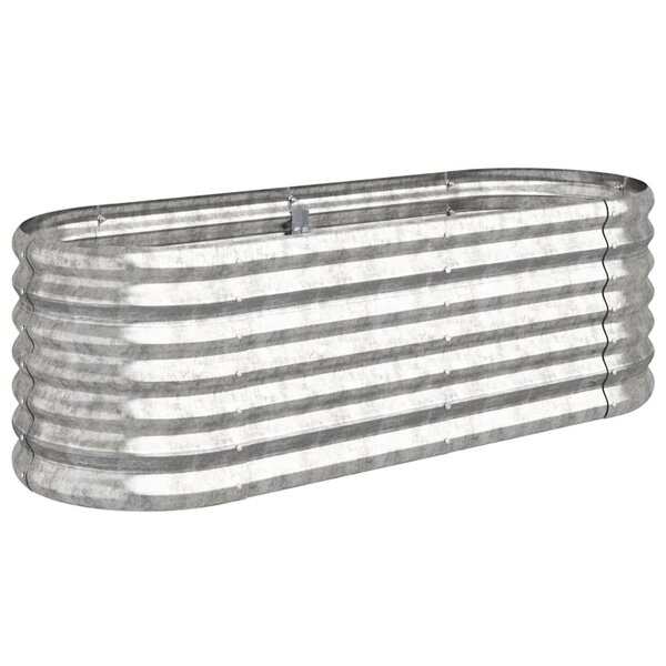 vidaXL Lit surélevé de jardin Acier galvanisé Argenté