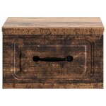 vidaXL Cabinet de chevet mural 2 pc Bois ancien 34 5 x 33 x 20 cm