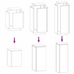 vidaXL Supports pour plantes 3 Pièces Anthracite 24 x 24 x 75 cm Acier