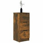 vidaXL Buffet Chêne fumé 30x30x70 cm Bois d'ingénierie