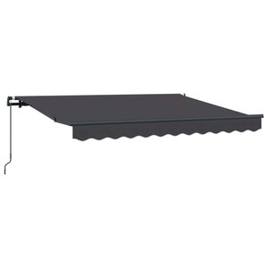 vidaXL Auvent Rétractable Anthracite 250 x 200 cm tissu