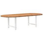 vidaXL Table à manger marron clair bois de chêne massif ovale