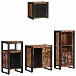 vidaXL Ensemble de mobilier de salle de bain avec étagère 4 Pièces