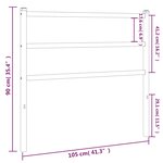 vidaXL Tête de lit métal blanc 100 cm