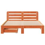 vidaXL Cadre de lit sans matelas cire marron 150x200cm bois pin massif
