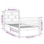 vidaXL Cadre de lit sans matelas bois massif 90x200 cm