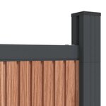 vidaXL Panneau de clôture marron 180x186 cm WPC