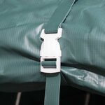 Vidaxl tente amovible pour bétail pvc 550 g/m² 3 3 x 16 m vert foncé