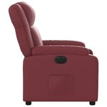 vidaXL Fauteuil inclinable électrique Rouge bordeaux Similicuir