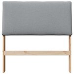 vidaXL Tête de lit capitonnée Gris clair 100 cm Pin massif