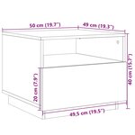 vidaXL Table basse avec lumières LED blanc 50x49x40 cm