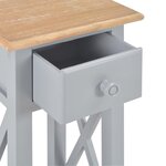 vidaXL Table d'appoint Gris 27 x 27 x 65 5 cm Bois