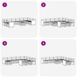 vidaXL Ensemble de canapés d'extérieur 8 pc Naturel