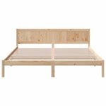 vidaXL Cadre de lit Marron 200 x 200 cm Bois de pin massif