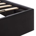 vidaXL Cadre de lit à rangement hydraulique Noir Similicuir 100x200 cm