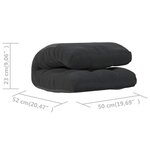 vidaXL Chaise pliable de sol Noir Tissu