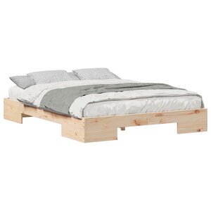 vidaXL Cadre de lit Marron 150 x 200 cm