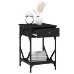 vidaXL Table de chevet noir 40x42x60 cm bois d’ingénierie