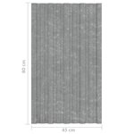 vidaXL Panneaux de toiture 36 Pièces Acier galvanisé Argenté 80x45 cm
