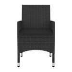 vidaXL Ensemble à manger de jardin coussins 5 Pièces Résine tressée Verre