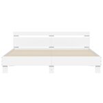 vidaXL Cadre de lit avec tête de lit et LED blanc 180x200 cm