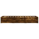 vidaXL Cadre de lit et tiroirs chêne fumé 75x190 cm bois d'ingénierie