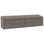 vidaXL Boîte de rangement de jardin gris 220x50x58 cm résine tressée