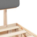 vidaXL Cadre de lit avec tête de lit rembourrée Gris clair