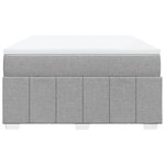 vidaXL Sommier à lattes de lit avec matelas Gris clair 140x190cm Tissu