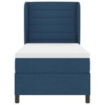 vidaXL Lit à ressorts avec matelas Bleu 90 x 200 cm tissu