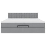 VidaXL Cadre de lit ottoman avec matelas gris clair 200x200 cm tissu