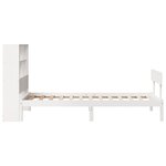 vidaXL Lit bibliothèque sans matelas blanc 90x200cm bois de pin massif