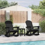 vidaXL Chaises Berçantes Adirondack 2 Pièces Noir HDPE