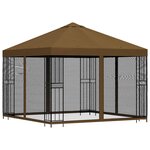 vidaXL Abri de jardin avec parois 3 x 3 m Taupe Polyester et Acier