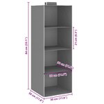 vidaXL Étagères suspendues de rangement 2 Pièces 4 niveaux Tissu