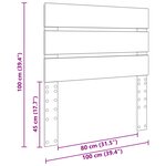vidaXL Tête de lit Gris béton 100 cm Bois d'ingénierie