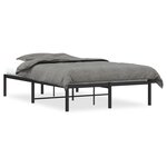 vidaXL Cadre de lit métal noir 120x190 cm
