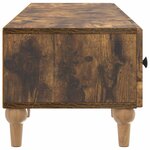 vidaXL Meuble TV Chêne fumé 147 x 34 5 x 30 cm Bois d'ingénierie