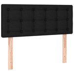 vidaXL Sommier à lattes de lit et matelas Noir 80x200 cm Tissu