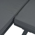 vidaXL Bancs de jardin avec coussins lot de 2 acier enduit de poudre