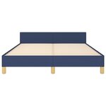 vidaXL Cadre de lit sans matelas bleu 140x190 cm tissu