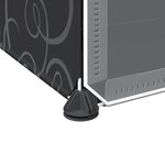 vidaXL Cubes de rangement 9 Pièces avec portes noir PP