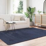 vidaXL Tapis shaggy à poils longs NAVARRA bleu marine 160x230 cm