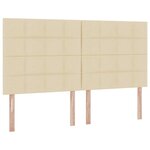 vidaXL Lit de rangement LED avec matelas Crème 180 x 200 cm Tissu