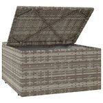 vidaXL Salon de jardin 4 Pièces avec coussins Gris Résine tressée