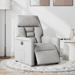 vidaXL Fauteuil inclinable électrique gris nuage tissu